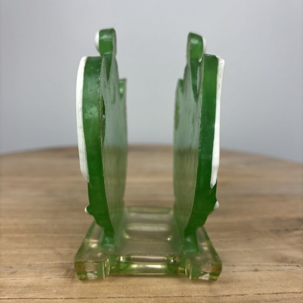 Vintage Lucite Green Teapot Coffee Napkin Holder 60s 70s Retro MCM Kitchen Decor - Picture 4 of 16